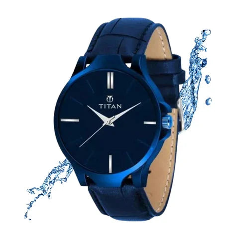 Men's Analog Leather Watch